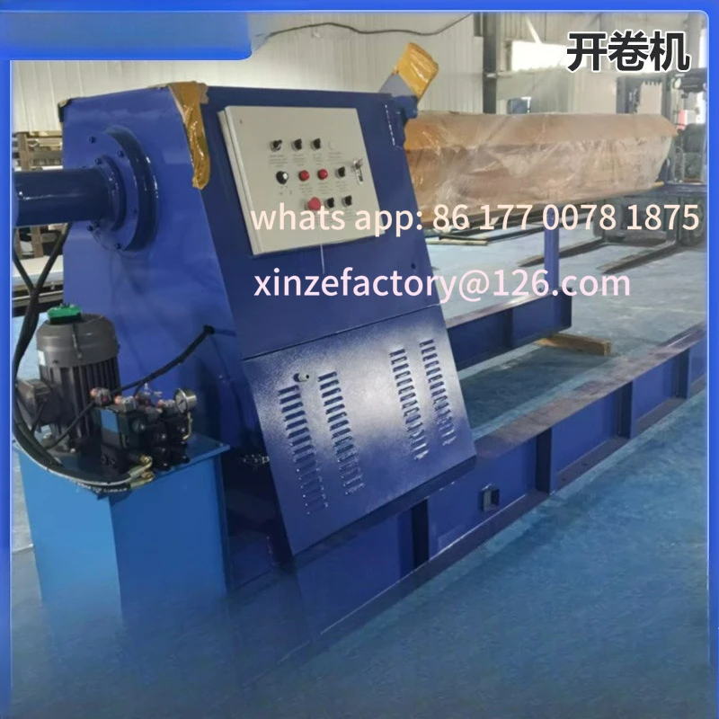 Customizable hydraulic uncoiler equipment, discharge rack, steel plate feeder, tile press machine matching automatic feeding