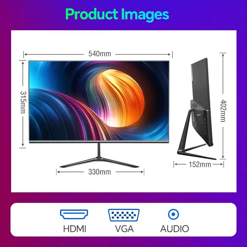 To Anmite 24 Inch PC Gaming Monitor 200Hz IPS LCD Display 1920×1080P FHD Desktop Ultra-thin Gaming Computer Screen100Hz HDMI