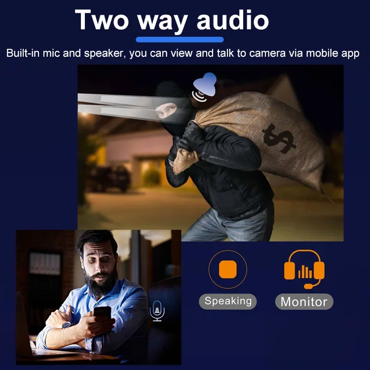 10K 20MP UHD WiFi สมาร์ทกลางแจ้งการติดตามอัตโนมัติ PTZ ห้าเลนส์สามหน้าจอ 20X ซูมกันน้ําเชื่อมโยงกล้องรักษาความปลอดภัย