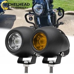 Motorcycle Led Light Fog Headlight Spot Beam Faros Auxiliares Moto 20W 2000LM Universal 12V 24V Motos Autos ATV Driving Bulb