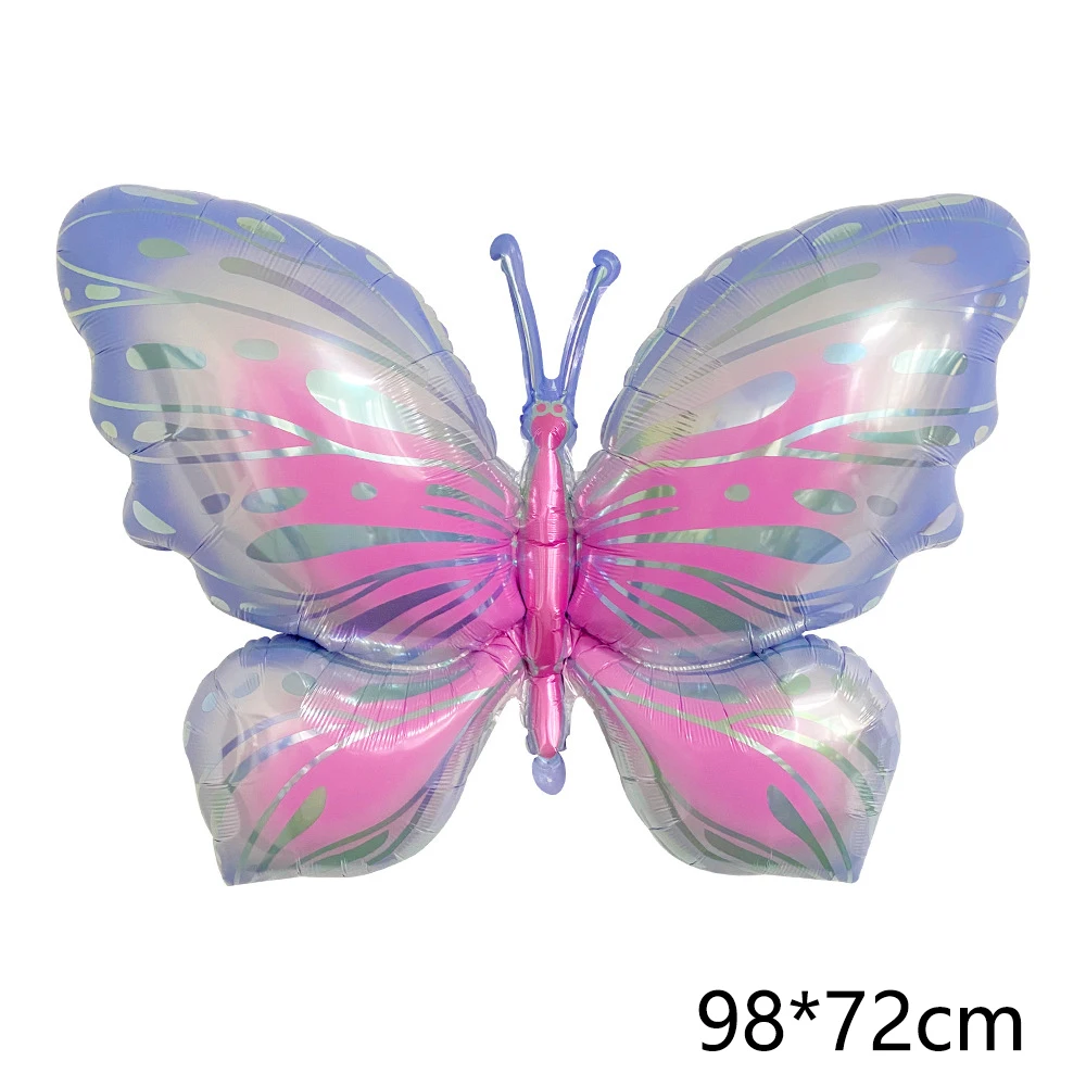 Newest Butterfly Theme Foil Balloon Wedding Birthday Party Decorations Supplies Baby Shower Girls Gradient Butterfly Balloons