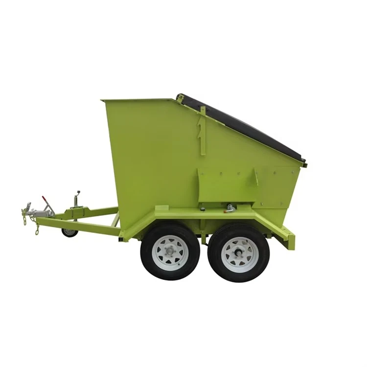 Trash Can Handheld Trash Can Move Trash Can Trailer for Household Waste Dumping