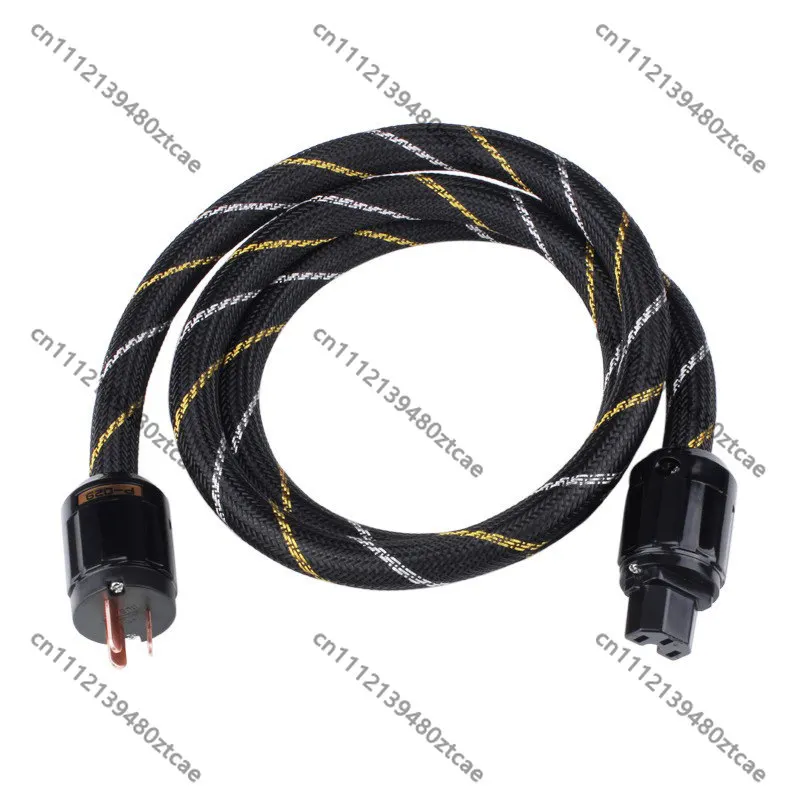 HiFi Audiophile Power Cable 6N OFC Copper Gold Plated IEC C13 for CD Player Amplifier