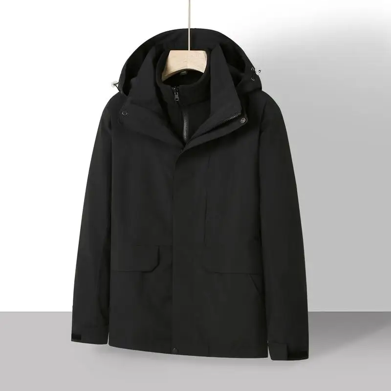 

Men's Winter Trench Coat with Custom Logo Windproof Waterproof Outdoor Hiking Jacket