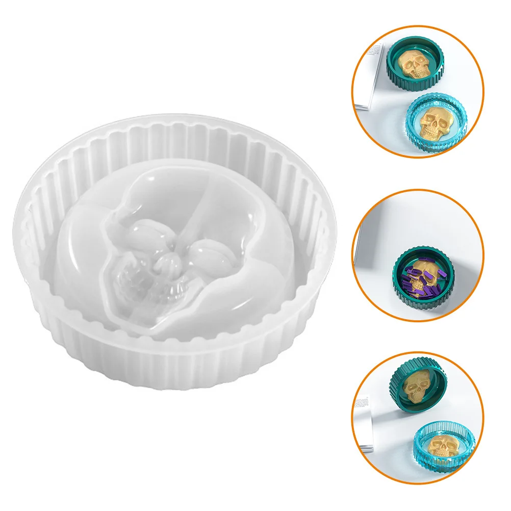 

Diy Silicone Mold Epoxy Resin Molds for Halloween Moulds White Small Skull Casting