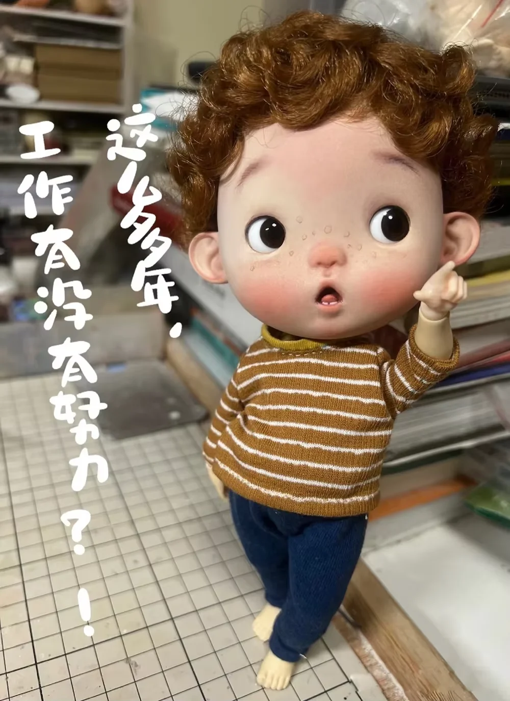 متجر دمية SD BJD الجديد 1/12- xiaomanggua Harz Spielzebug Modell Kopf Zubeh Ör Spielzebug #2