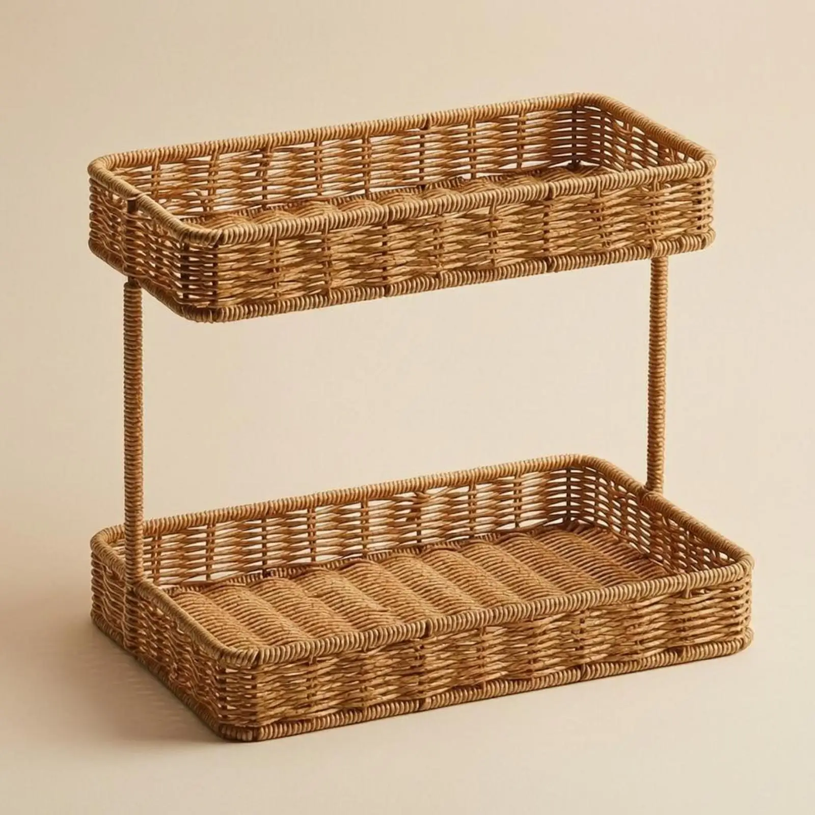 Hollow Structure Bathroom Vanity Organizer Plastic Metal Storage Rack Small Item Display for Dressing Room