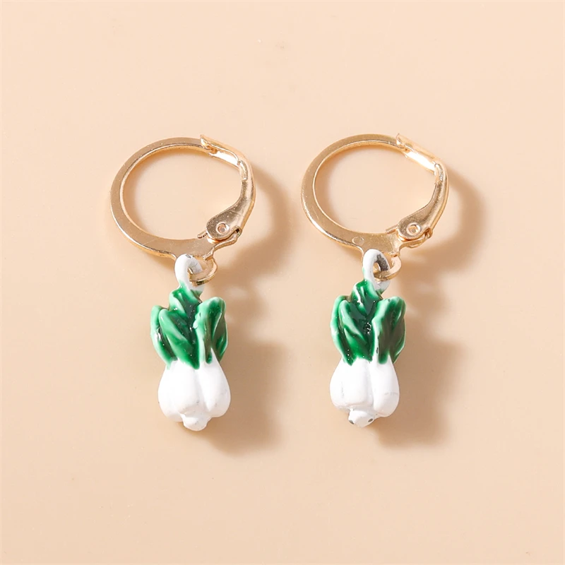 Modische Frucht-Ohrringe für Damen, Erdbeere, Apfel, Mais, Chili, Hängeohrringe, Mädchen, Party, Festival, Schmuck, Geschenke – Detail 6