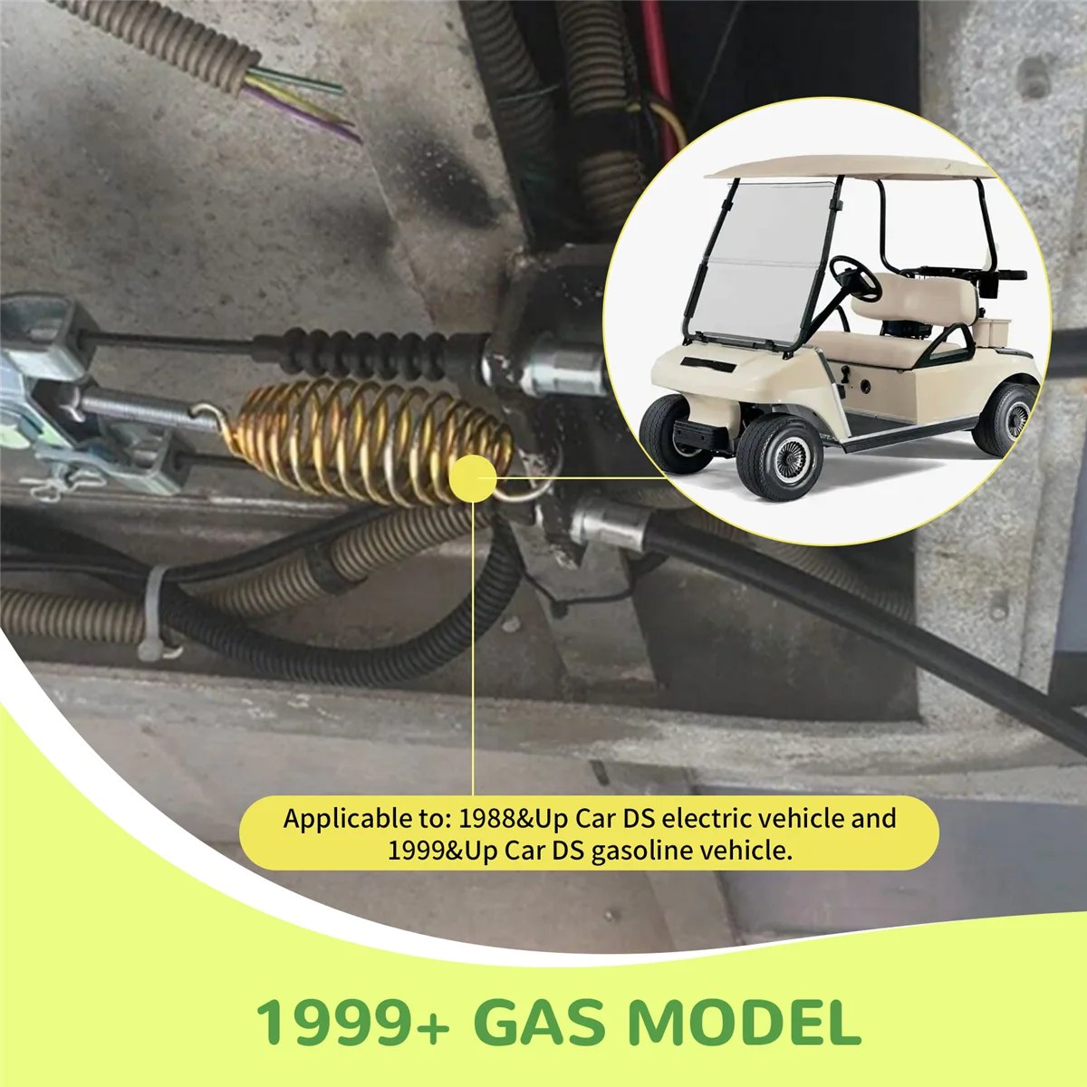 

2525+ For Club Car Brake Return Metal Spring 1988+ Electric and 1999+ Gas Model 1013531 Golf Cart Accessories