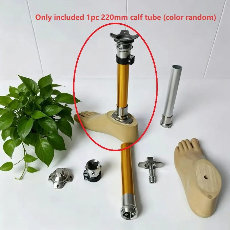 Lightweight Artificial Leg Kit (Including Prosthetic Foot) for Below-Knee Amputation, Stainless Steel Prosthetic Components