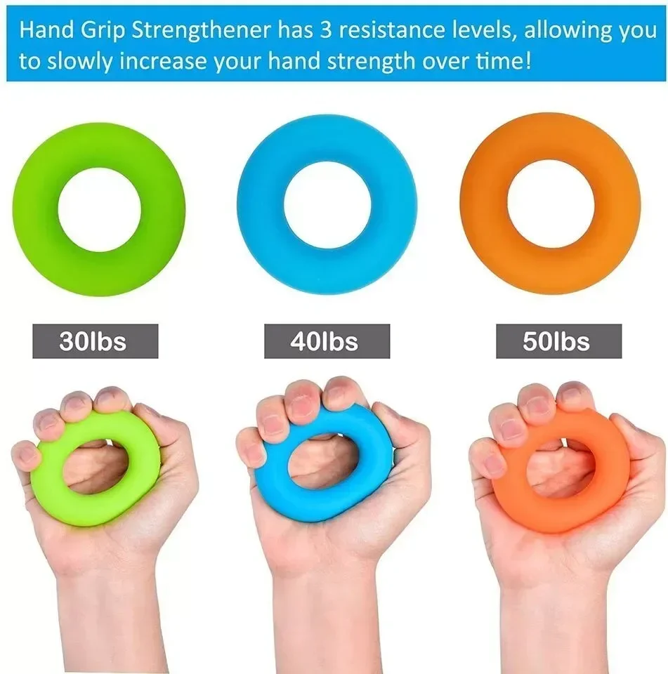 6pcs Hand Grip Strengthener Forearm Exerciser Five-finger Rehabilitation Training Equipment Yoga Boxing Exetraining Fitness