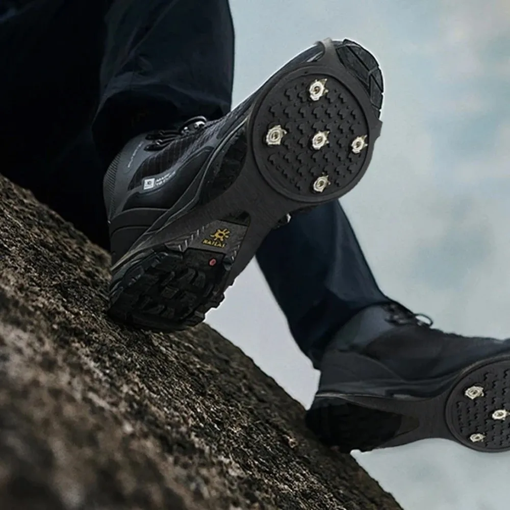 1 زوج جديد 5/8 الأسنان الجليد القابض سبايك العالمي المضادة للانزلاق أحذية الأشرطة سبايك سبايك السيطرة المرابط للأحذية