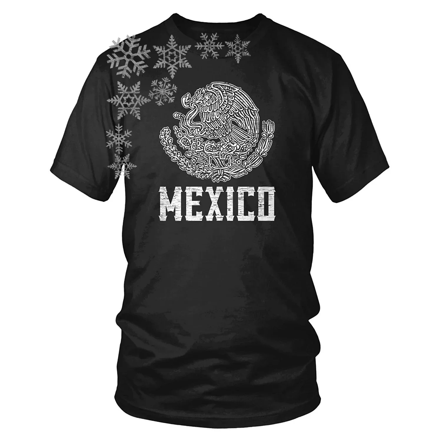 

Retro Coat of Arms of Mexico Printed T-Shirt 100% Cotton O-Neck Short Sleeve Summer Casual Mens T-shirt Size S-3XL