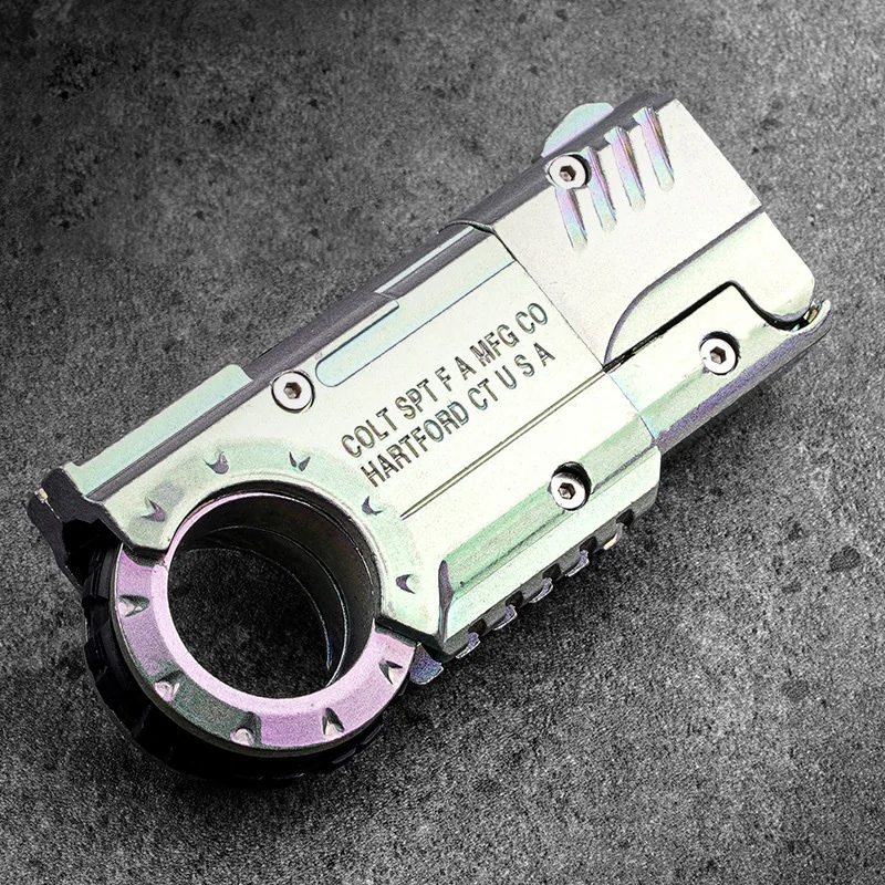 Black Tech Metal Fidget Spinner Giocattolo antistress Scheda Edc Spingendo l'anello per le dita Giocattolo a mano Giocattolo per piccoli oggetti