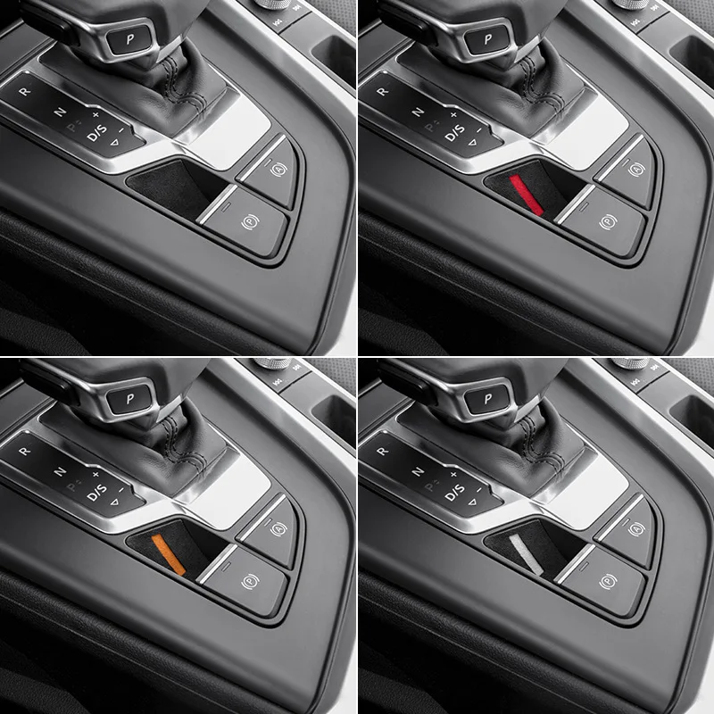 For Audi A4 S4 A5 S5 2017-2023, A6 A7 2019-2023, Q5 Car Center Console Gear Shift Electronic Handbrake Button Suede Stickers