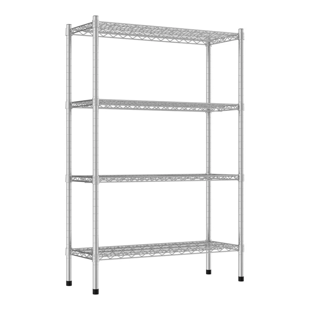Commercial NSF Listed Chrome Stationary Wire Shelving Kit 14