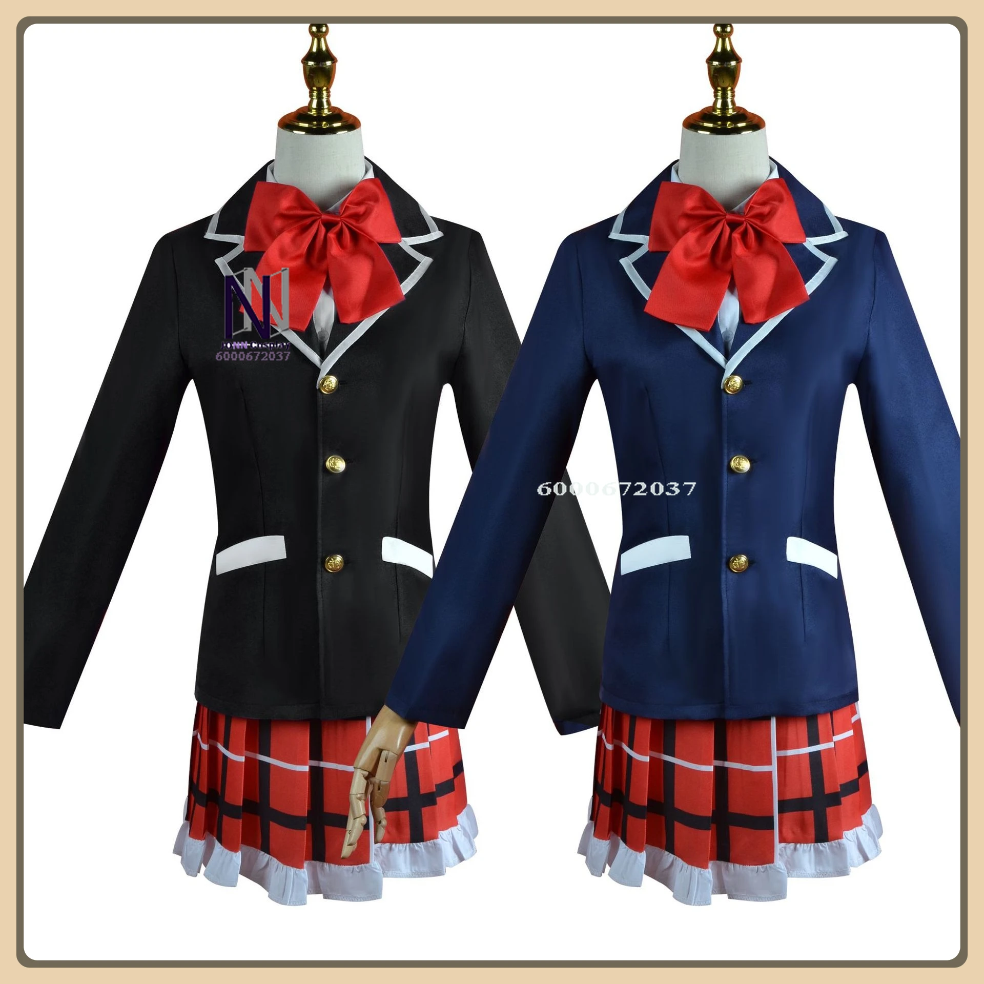 

Anime Chuunibyou Demo Koi ga Shitai! Takanashi Rikka Cosplay Costume Full Set with Wig&Accessories Anime Clothes (Female Adult)