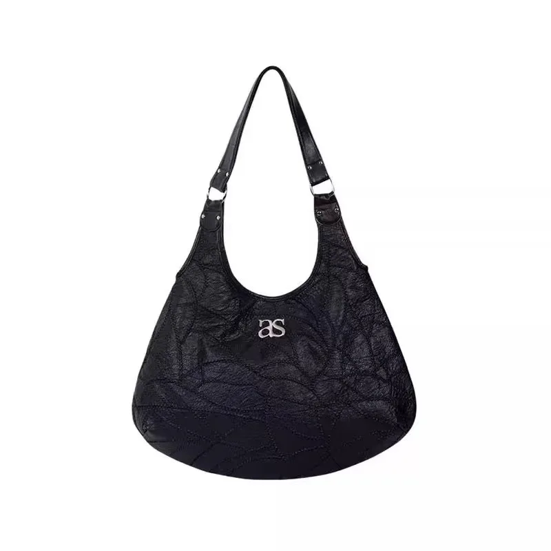 Borsa a tracolla a mezzaluna di grande capacità vintage di marca coreana Ason per donna 2025 nuova