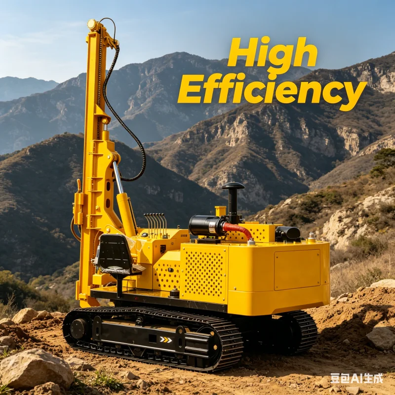Hydraulic Motor Solar Pile Driver Spiral Auger Drilling Rig For Ground Screw Foundation Photovoltaic Mounting Construction