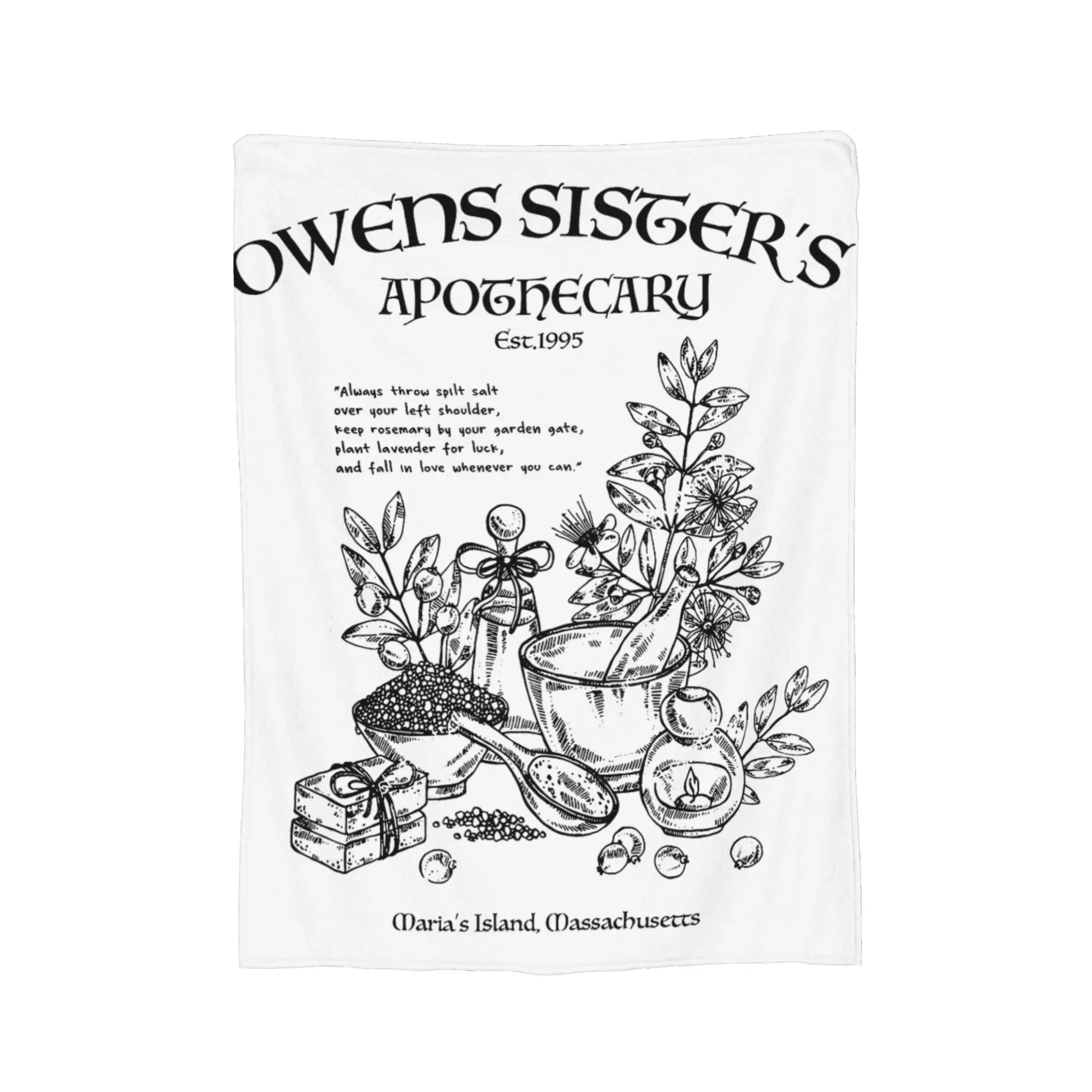 Practical Magic Owens Sisters Apothecary Witchy Woman Blankets  Flannel Awesome Warm Throw Blankets for Home Autumn/Winter