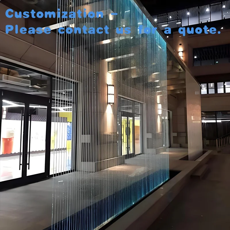 

custom.Natural Waterfall Hotel Interior Outdoor Park Glowing Wall Artificial Waterfall