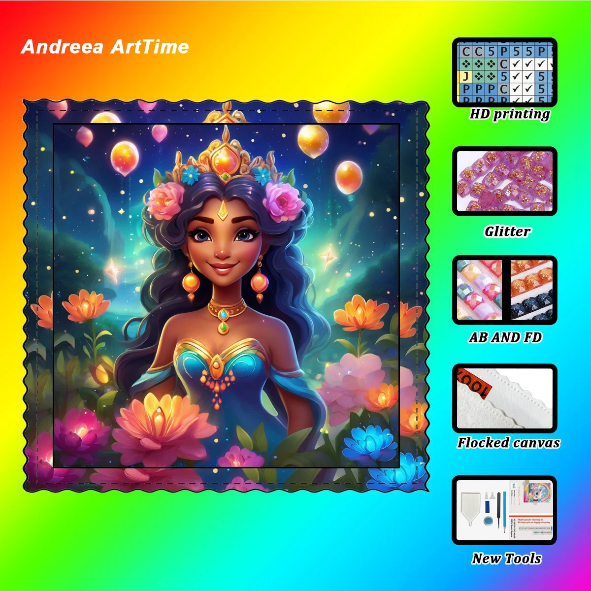 

【Andreea ArtTime】 Beautiful girl witch Rhinestone Crystal AB Rhinestone FD Rhinestone Perfect Resin Diamond