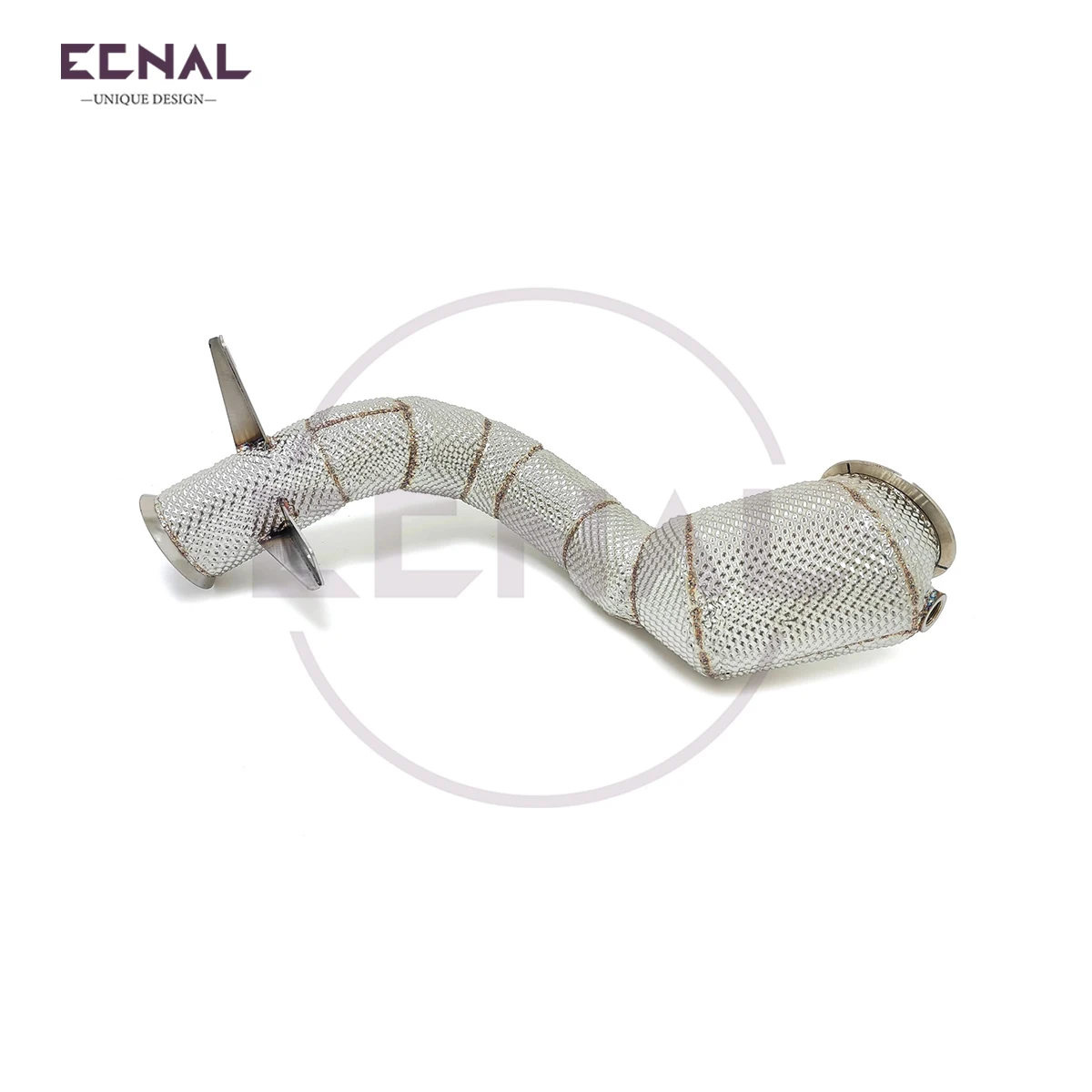 Ecnal Exhaust Downpipe Right-Hand Driving for Mercedes Benz w205 C200 c250 c260 c300 2.0T 2015-2019 SS304 Exhaust Pipe System