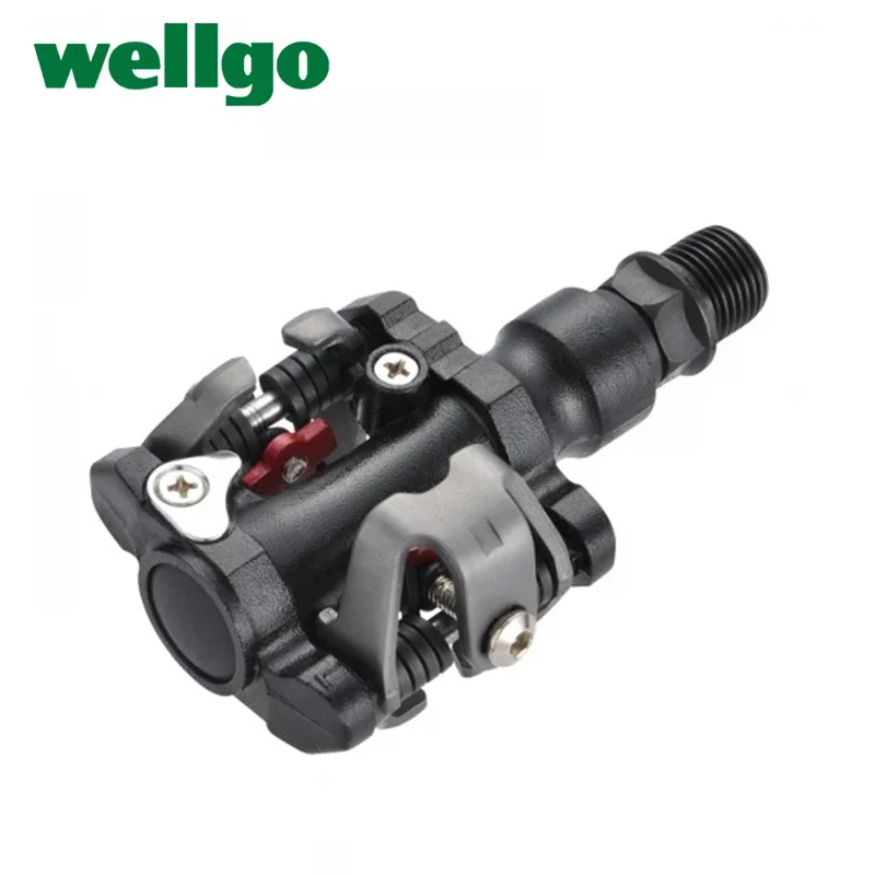 Wellgo WAM-M919 Aluminum Clipless Dual Sided MTB Bike Ball Bearing Pedals for Shimano SPD with 98A Cleats Bicycle Cycling Parts