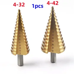 4-42mm 4-32mm HSS for TITANIUM Coated Step Drill Bit Drilling Power Tool for Metal Wood