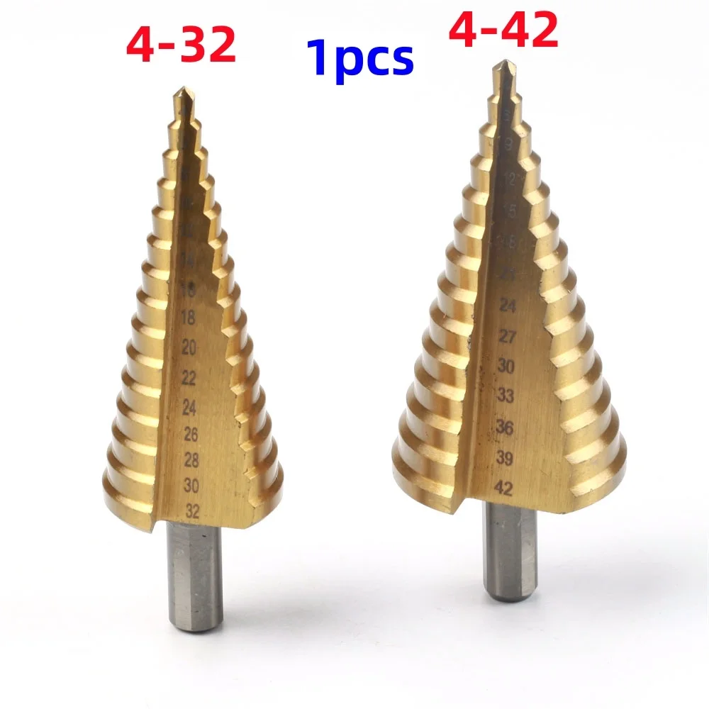 Hss para a Ferramenta Elétrica Revestida Titânio da Perfuração do Bocado de Broca da Etapa para a Madeira do Metal 442 mm 432 mm