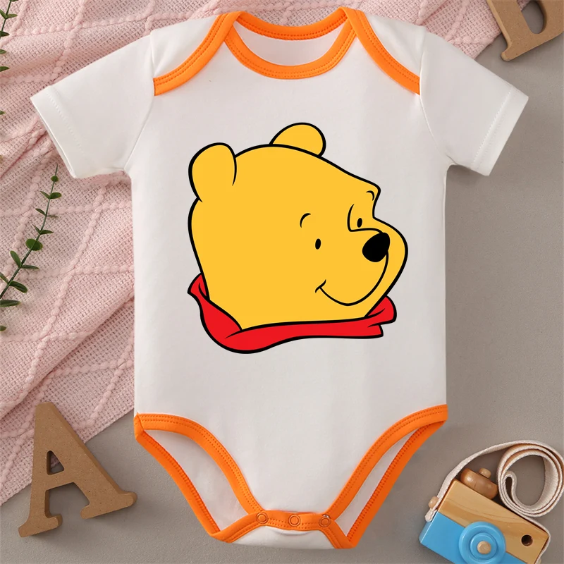 MINISO Lively Winnie 100% katoen print babydoekjes jumpsuit onesie bodysuit voor 0 tot 12 maanden pasgeboren beste cadeau voor baby