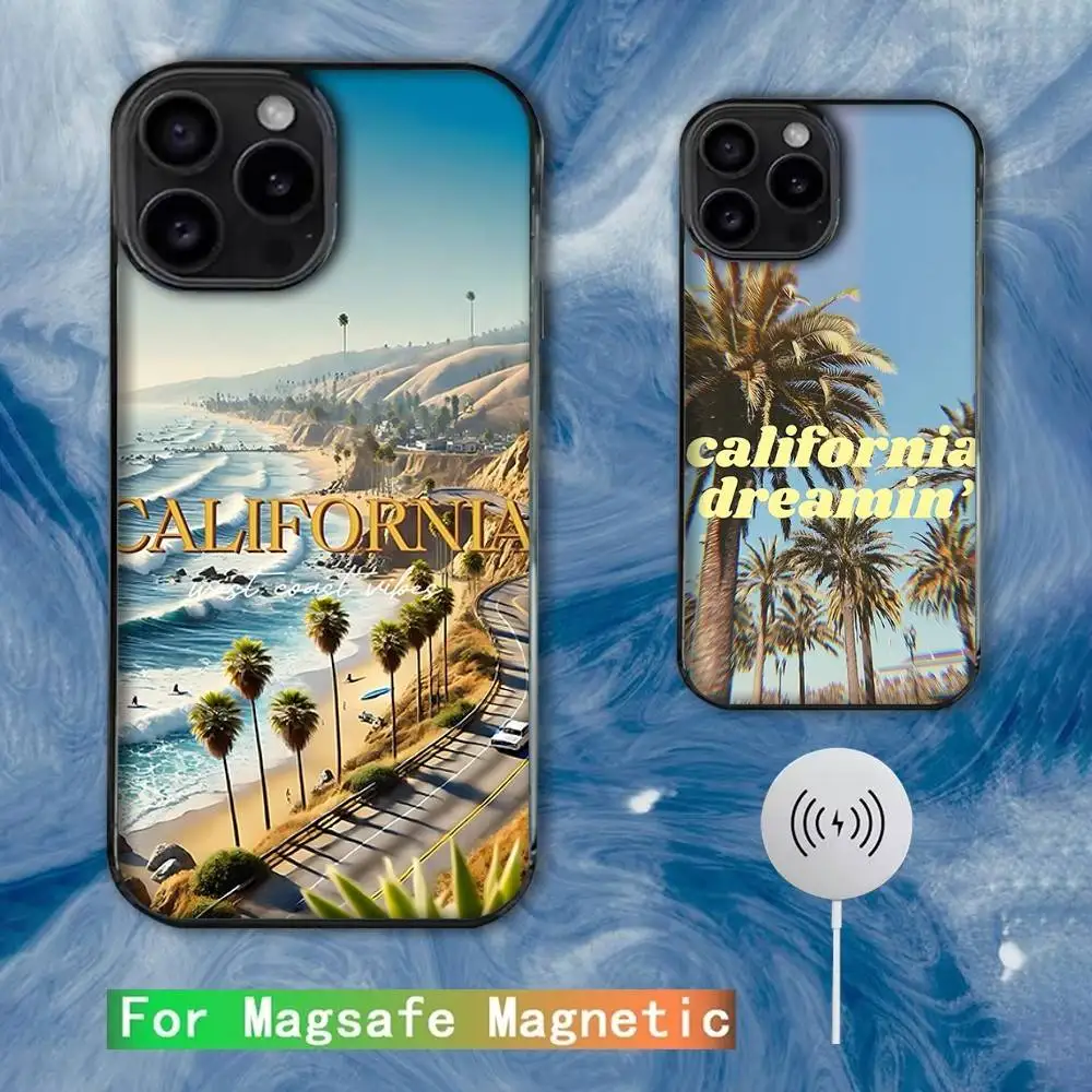 

Travel Los Angeles California Phone Case For iPhone 16e,16,15,14,13,12,11,Plus,Pro,Max,Mini Magsafe Magnetic Wireless Charging