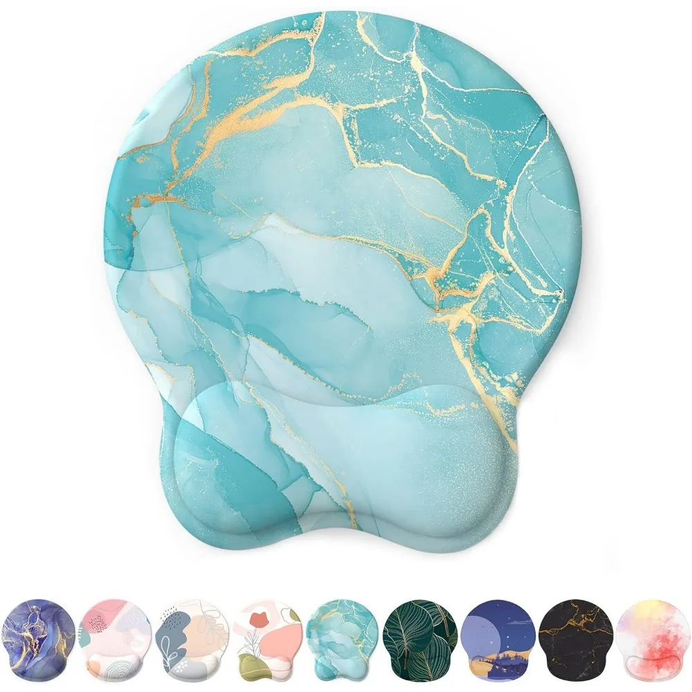 

Mouse Pad with Wrist Rest, Comfortable Computer Mousepad with Gel Wrist Support Smooth Surface and Non-Slip PU Base for Pain Rel
