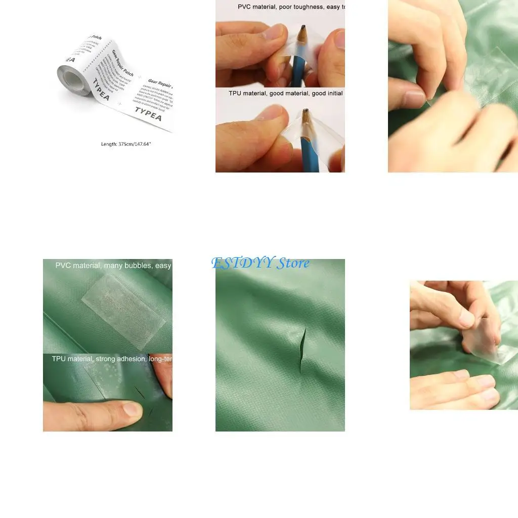 

G6DE TPU Adhesive Maintenance Jackets Repair Tape Waterproof Transparent Patches