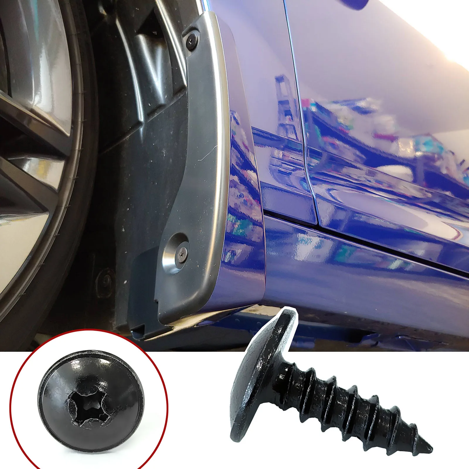 12pcs Self-Tapping Screws Screw Bolts Car Mud Flaps Fender Liner Splash Guards Shield Bumper Cover For Toyota Kia Hyundai Ford