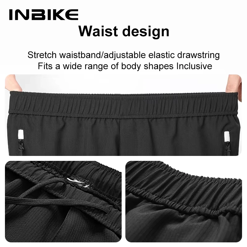 INBIKE Winter Men Cycling Pants Long Bike Pants Waterproof Anti-sweat Breathable Pockets Bicycle Trousers Riding Clothes QG202