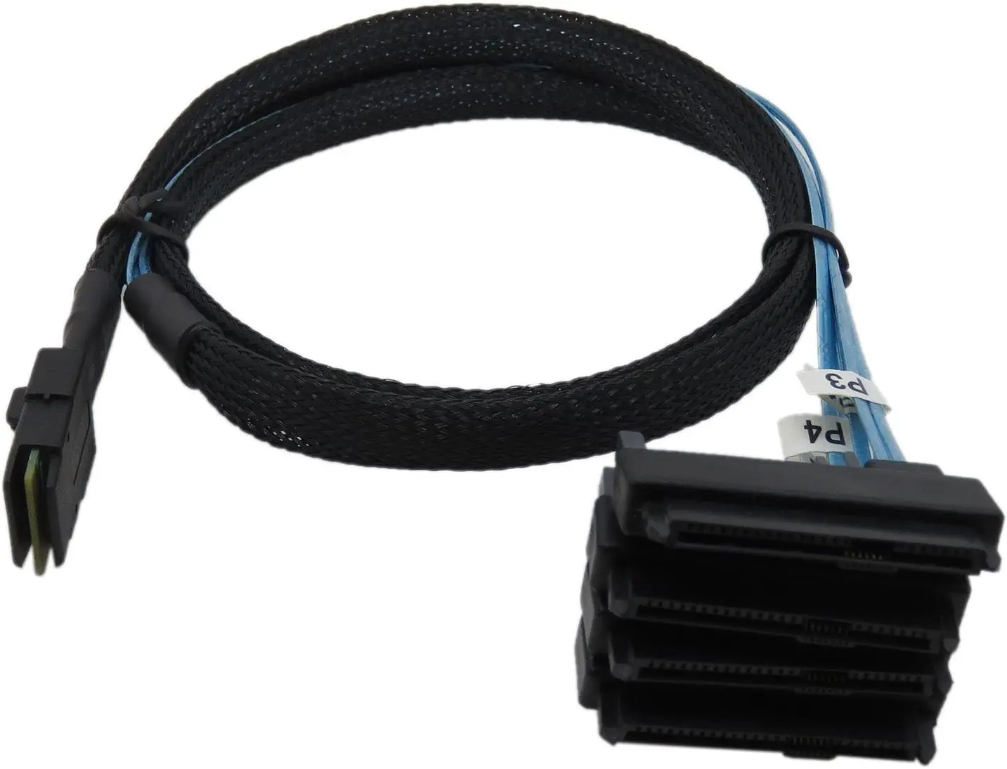 موصلات CABLEDECONN Mini SAS 36 SFF-8087 إلى (4) SFF-8482 مع طاقة SATA #4