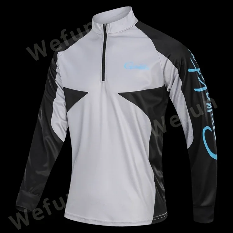 2025 ملابس صيد السمك ذات ياقة واقفة وأكمام طويلة تي شيرت للحماية من الشمس ملابس سريعة الجفاف قابلة للتنفس لركوب الدراجات والمشي لمسافات طويلة