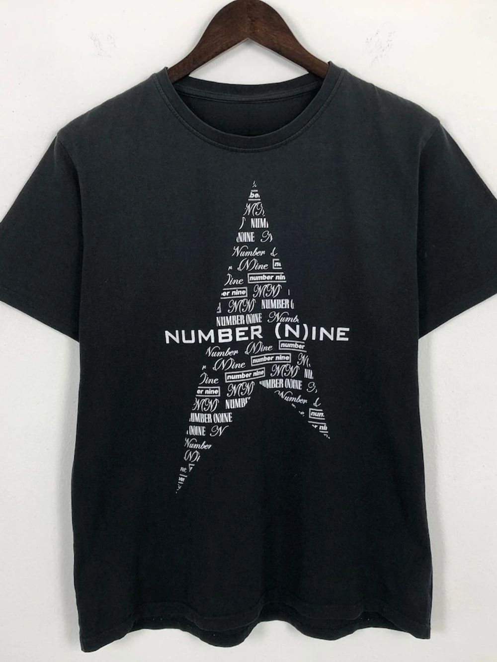 Black Cotton Regular Fit T Shirt Number Nine Pyramid Print and Text Design Trendy Streetwear Casual Wear for Men Women Summer