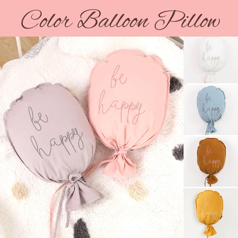 Nordic Style Cute Balloon Wall Hanging Ornaments Cotton Balloon Shaped Cushion Baby Bedroom Kids Princess Room Wall Decor