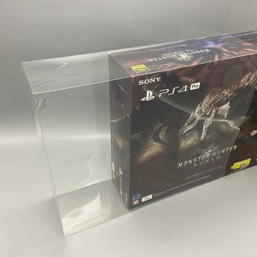 Transparent Box Protector For MONSTER HUNTER WORLD  Collect Boxes For PS4 PRO 7000 7100 Console Game Shell Clear Display Case