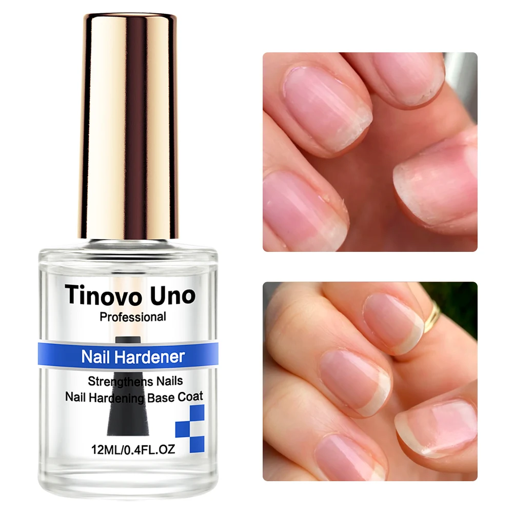 Tinovo Uno 12Ml Nagel Verharder Geavanceerde Formule Versterker Nagel Groei Systeem Base Coat Lucht Droge Clear Nagellak Verzorging