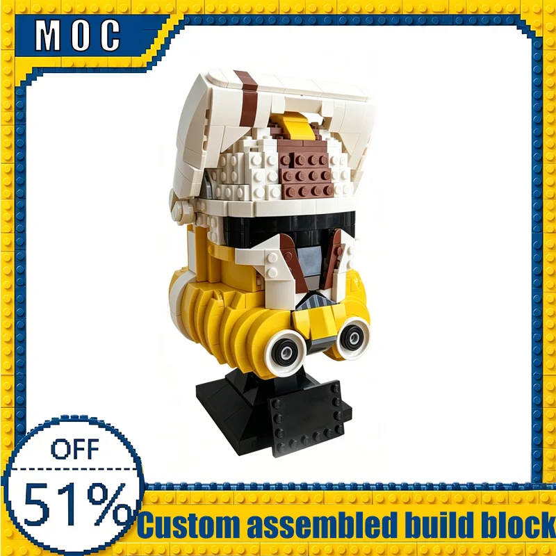 

522 PCS Commander Helmet Series MOC Model Building Blocks Customize Assembly Toy Educational Learning Birthday Gift For Adults