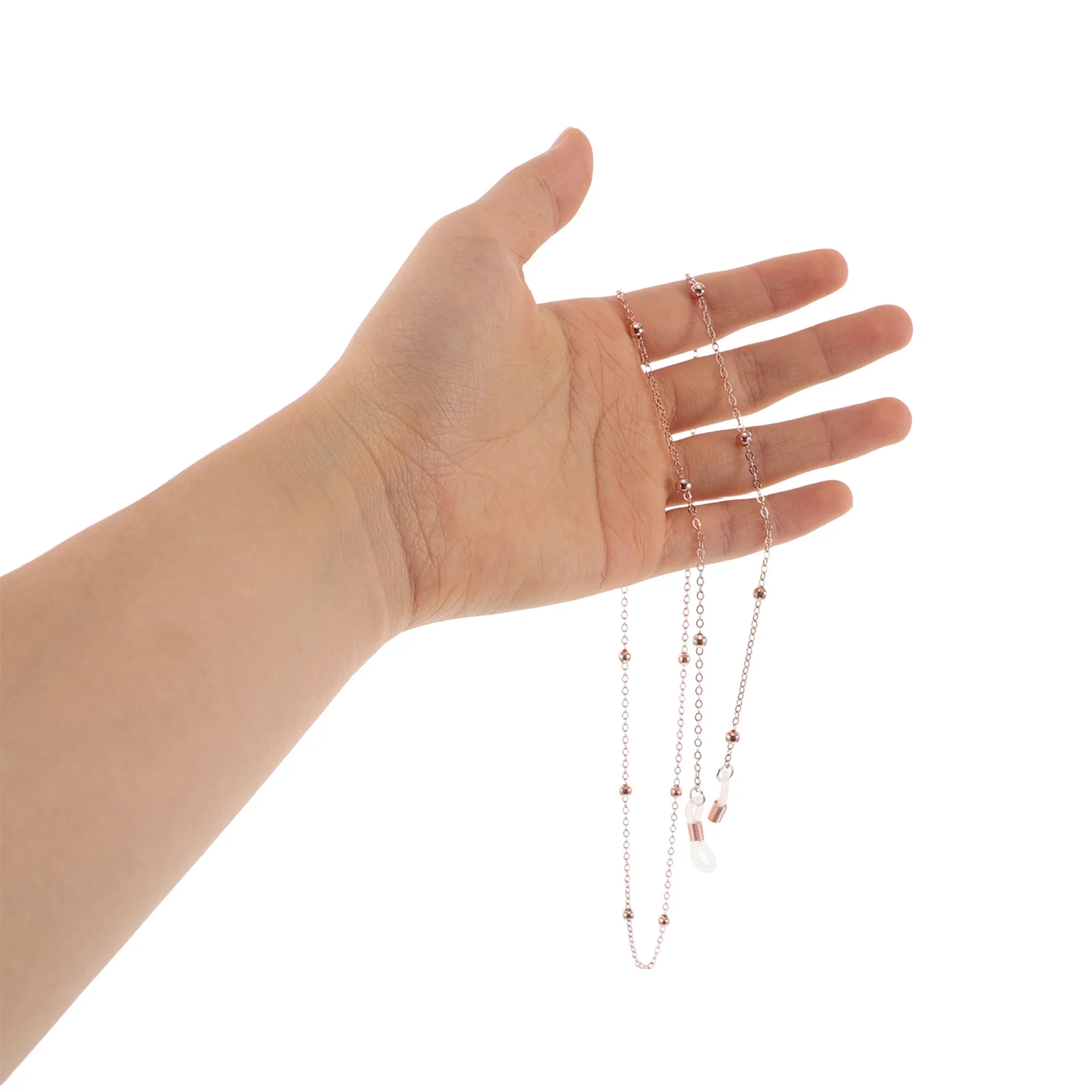 

3Pcs Eyeglass Chain Beaded Spectacle Strap Thick Electroplated Secure Anti-Lost Adjustable Neck Cord for Sports Office