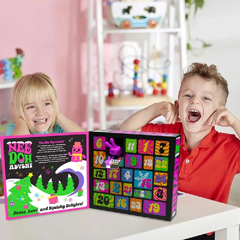 Adventskalender 2025, 24 Tage Überraschung, sensorisches Zappelspielzeug, Weihnachts-Countdown-Box mit zufälligem Bestes Geschenk, zufällige Blindbox