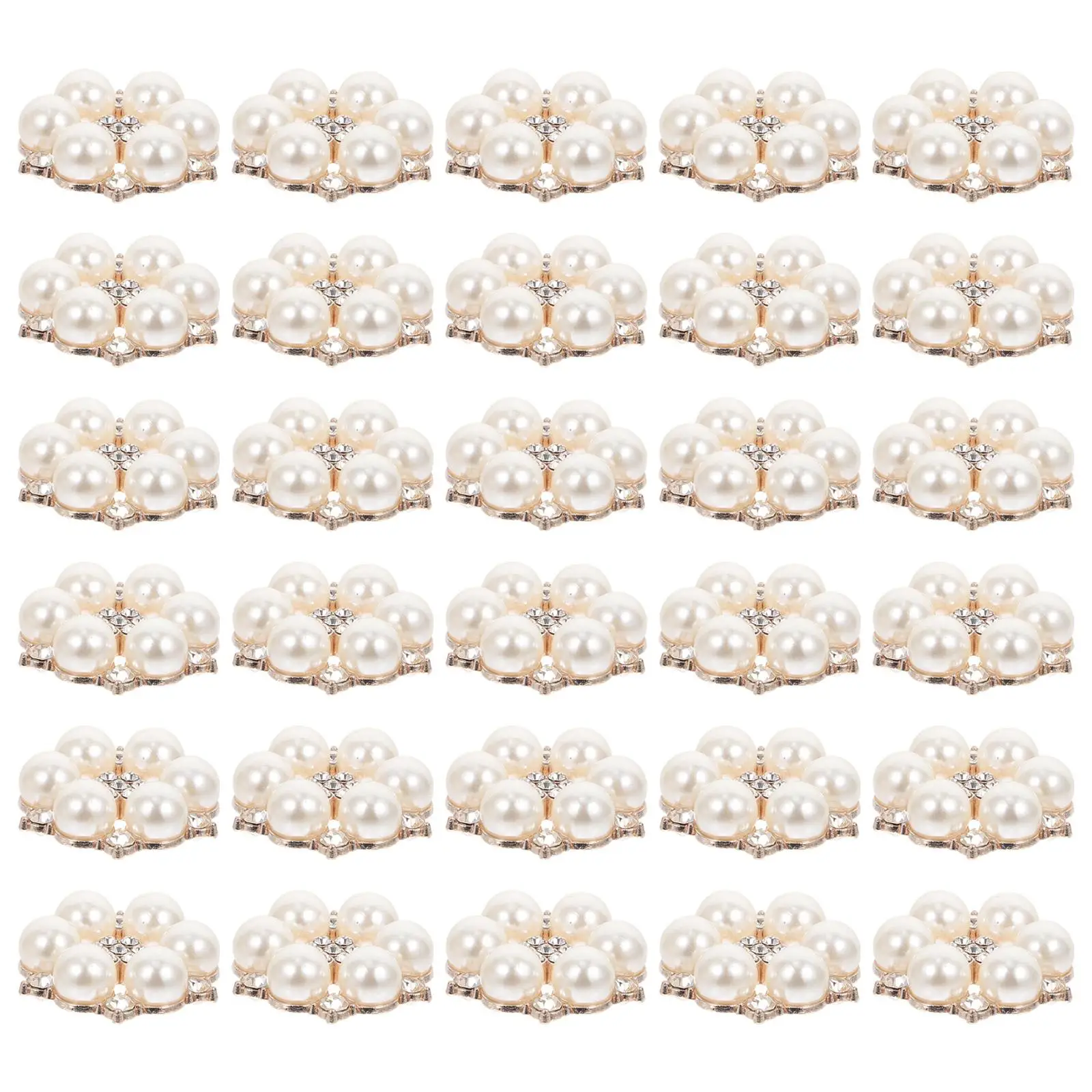 

30 Pcs Flower Hair Accessories Diy Dress Accessories Embellishments DIY Dress Evening Decorative Brooch Rhinestone Jewelry