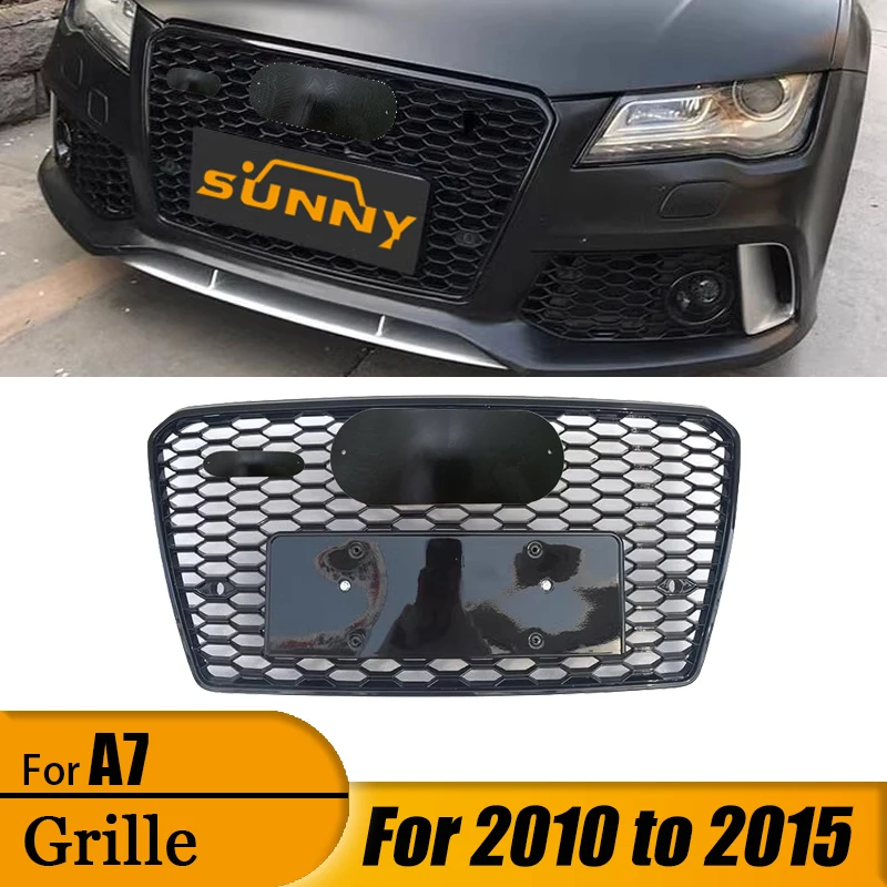 

Suitable for 2010-2015 Audi A7 Centre Mesh Conversion RS7 Front Bumper Centre Mesh Tank Shield Grille