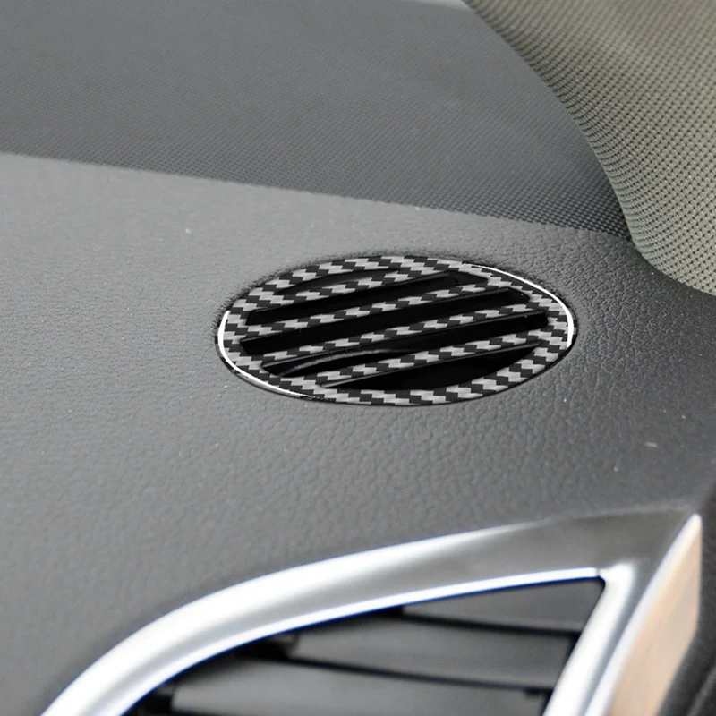 ألياف الكربون غطاء لوحة عدادات السيارة الجانبية لمخرج الهواء ، لينة حقيقية ، قطع غيار داخلية ، قطع غيار لـ Q7-من ألياف الكربون