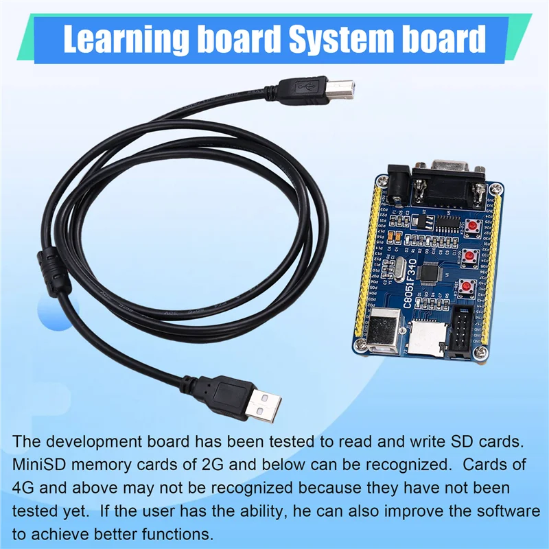 Placa de desenvolvimento de microcontrolador FULL-C8051F340 Placa central Placa de aprendizagem Placa de sistema