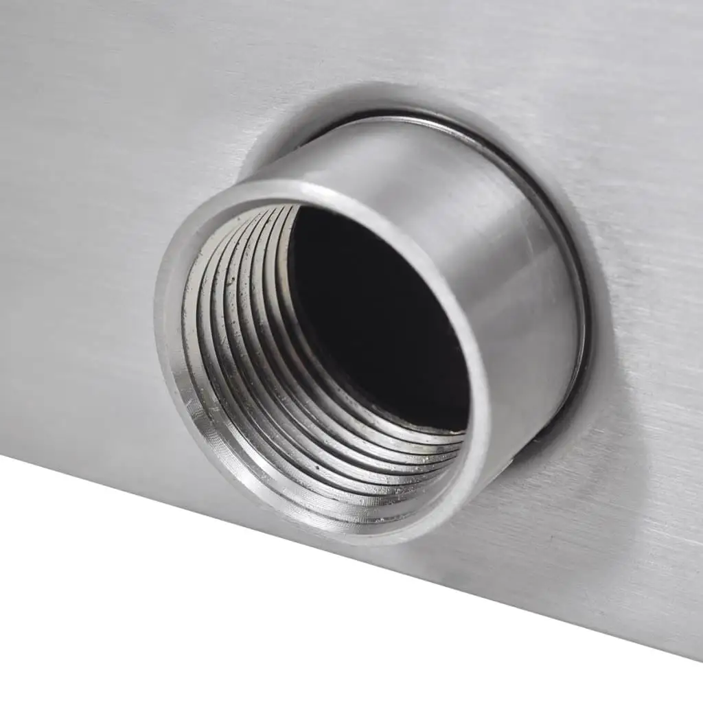 47.2\ Stainless Steel Rectangular Waterfall Fountain for Pool - Elegant Outdoor Water Feature